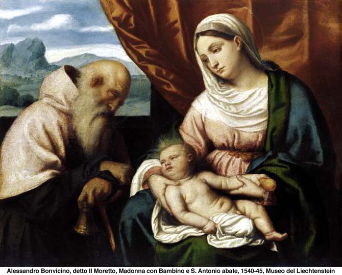 Vierge et l'Enfant avec saint Antoine abbé dans images sacrée