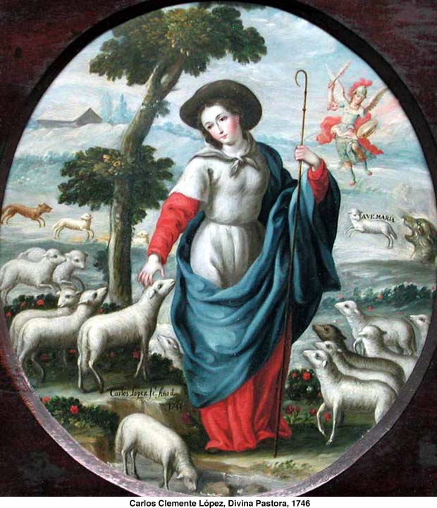 La Buona Pastora (La Bonne Pasteur-a - feminen) dans images sacrée