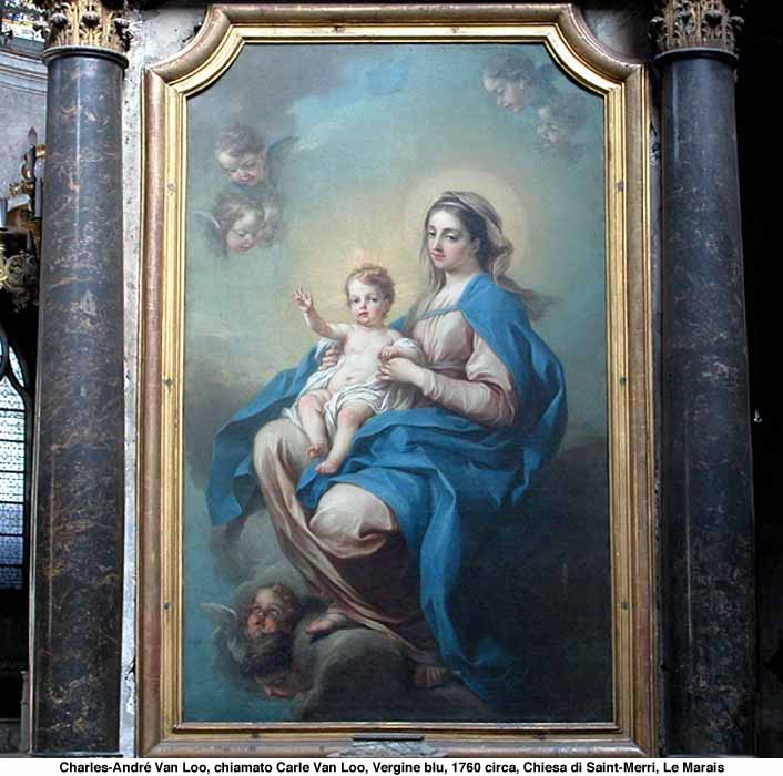Vergine blu dans images sacrée
