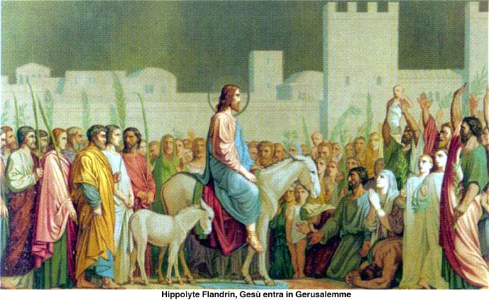 Jésus entre à Jérusalem dans images sacrée