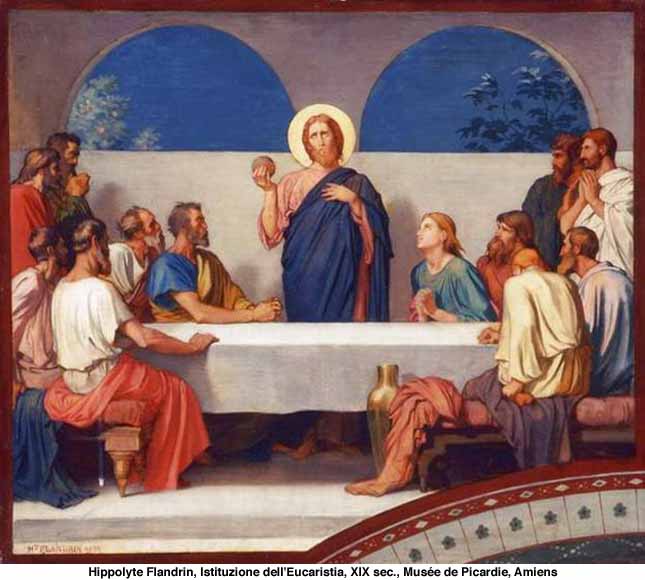 le don de l'Eucharistie dans images sacrée