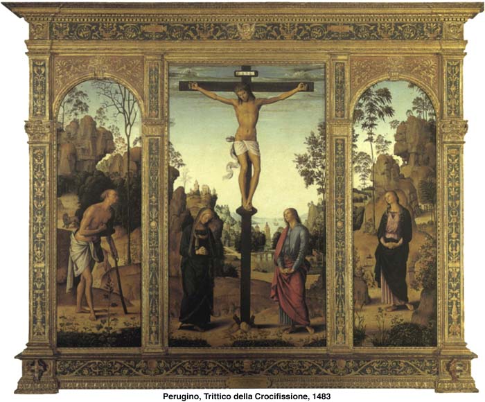 Trittico de la crucifixion dans images sacrée