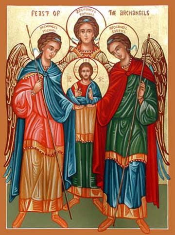 Les Archanges dans images sacrée