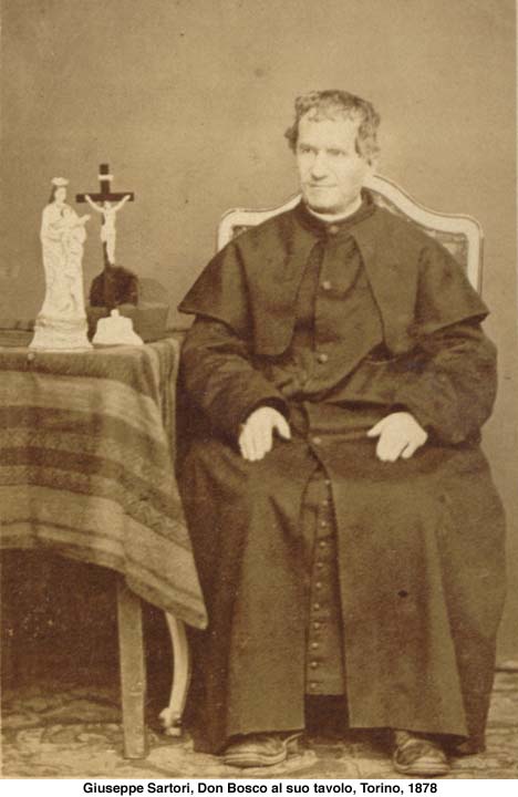 Don Bosco al suo tavolo, Torino 1878 dans immagini sacre