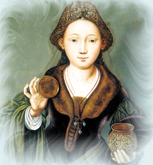 Aujourd'hui: Ste Marie-Madeleine (1er s., m) histoire sur: dans images sacrée