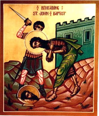 Décollation de Saint Jean-Baptiste dans images sacrée