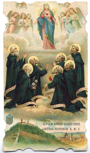 St Alexis Falconieri et les sept fondateurs des Servites (+ 1310) dans images sacrée