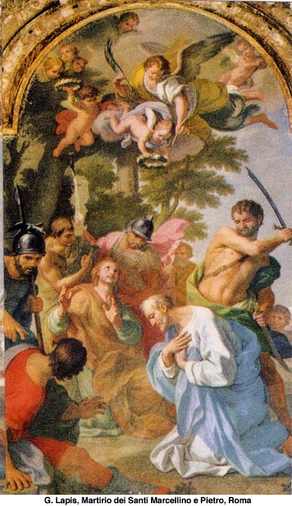Gaetano Lapis (1706-73): Marcellinus’ og Peters martyrium i Roma (1751)