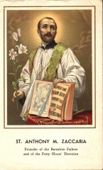 Sant'Antonio Maria Zaccaria, fondatore dei Barnabiti (chierici di San Paolo) - m.f.  dans Santi