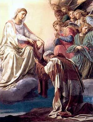 Marie Vierge et (je pense) le prophète Élie  dans images sacrée