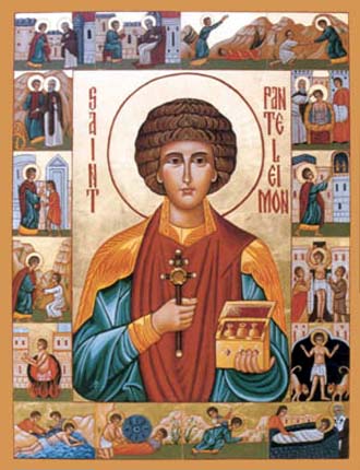 Saint Panteleiemon dans images sacrée