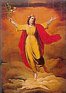 Den hellige Vibiana, maleri i Mission Santa Ines
