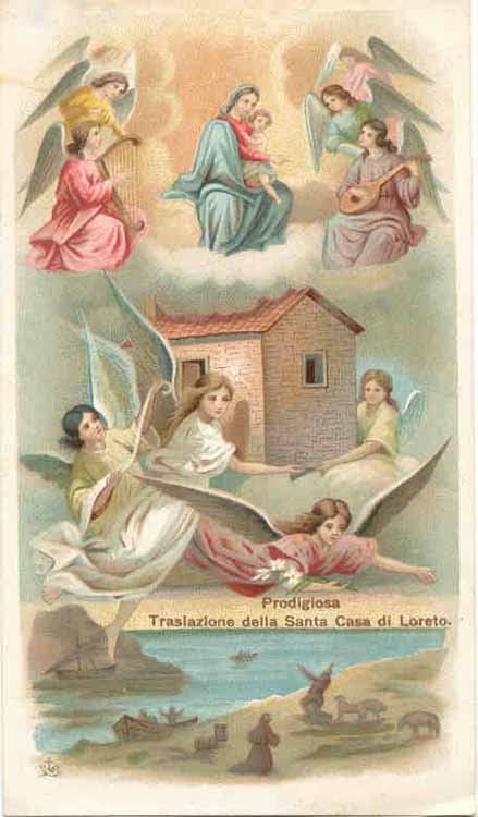 Notre-Dame de Lorette, traduction de la Sainte Maison dans images sacrée