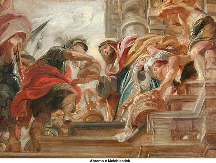 la rencontre entre Abraham et de Melchisédech dans images sacrée