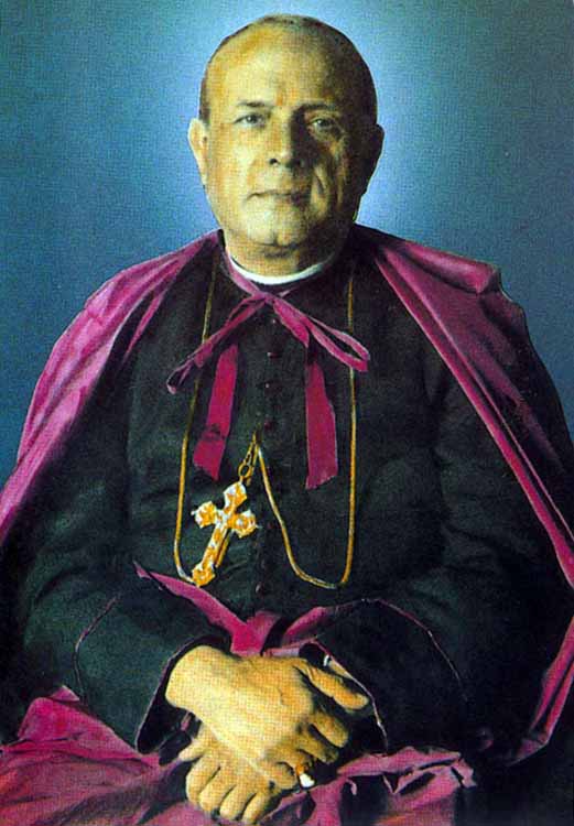 Den salige biskop Emmanuel Medina Olmos, fargelagt bilde